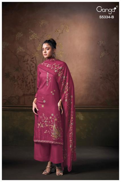 Ganga gavira 5334 buy dress materials wholesale online